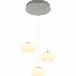 Quintara Suspension Luminaires Globo Lighting LED Nickel mat, 1 lumière