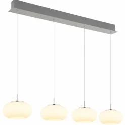 Quintara Suspension Luminaires Globo Lighting LED Nickel mat, 1 lumière