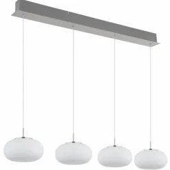 Quintara Suspension Luminaires Globo Lighting LED Nickel mat, 1 lumière