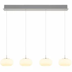 Quintara Suspension Luminaires Globo Lighting LED Nickel mat, 1 lumière