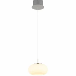 Quintara Suspension Luminaires Globo Lighting LED Nickel mat, 1 lumière