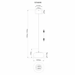 Quintara Suspension Luminaires Globo Lighting LED Nickel mat, 1 lumière