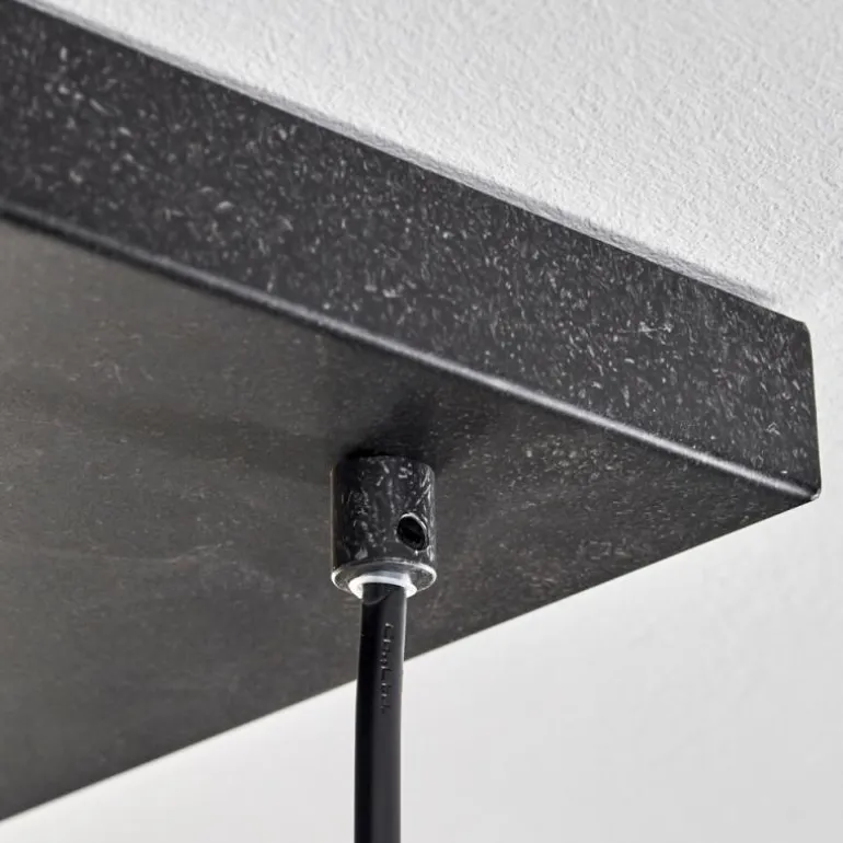 Quinteiro Suspension Noir, 6 lumières