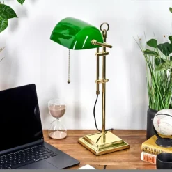 Ragaz Lampe de banquier, Lampe de bureau, Lampe à poser Laiton, 1 lumière