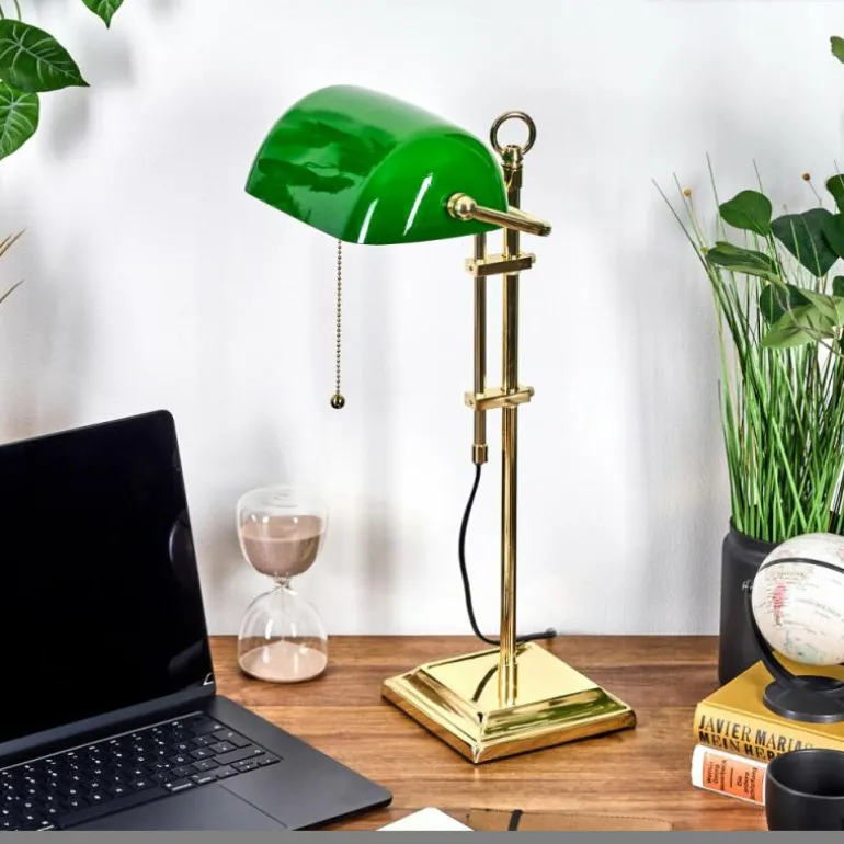 Ragaz Lampe de banquier, Lampe de bureau, Lampe à poser Laiton, 1 lumière