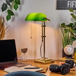 Ragaz Lampe de banquier, Lampe de bureau, Lampe à poser Laiton, 1 lumière