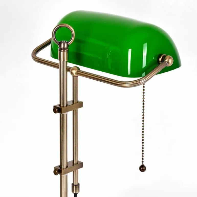 Ragaz Lampe de banquier, Lampe de bureau, Lampe à poser Vieux laiton, 1 lumière