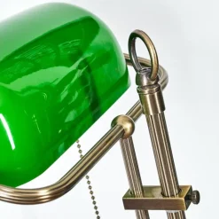 Ragaz Lampe de banquier, Lampe de bureau, Lampe à poser Vieux laiton, 1 lumière