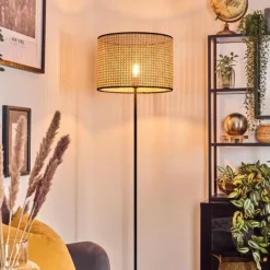 Ramila Lampadaire Écru, Noir, 1 lumière