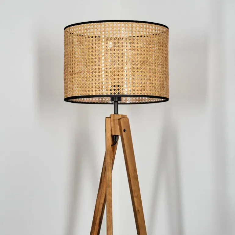 Ramila Lampadaire, Liseuse Écru, Noir, 1 lumière