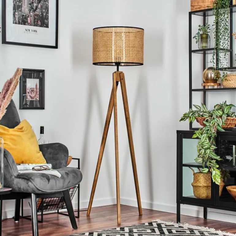 Ramila Lampadaire, Liseuse Écru, Noir, 1 lumière