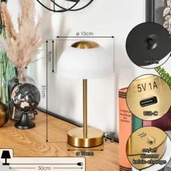 Rands Lampe à poser LED Laiton, 1 lumière