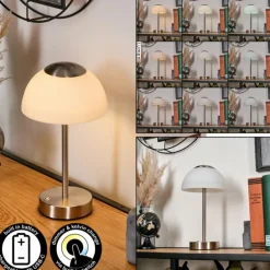 Rands Lampe à poser LED Nickel mat, 1 lumière