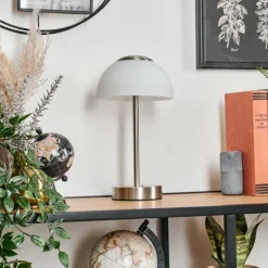 Rands Lampe à poser LED Nickel mat, 1 lumière