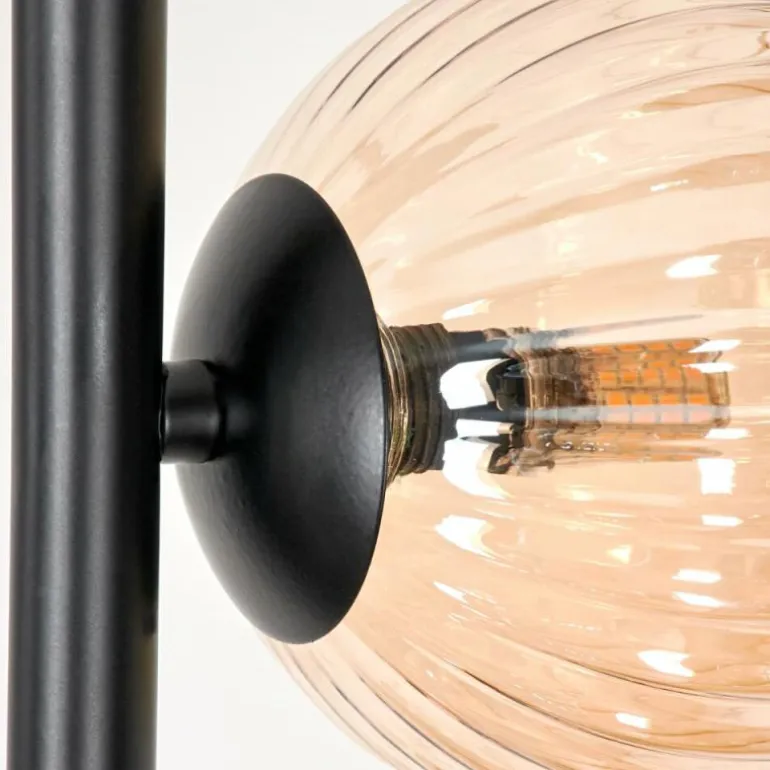 Remaisnil Lampadaire Ambre, Fumé, 3 lumières