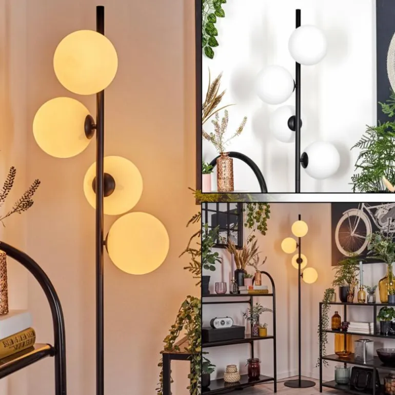 Remaisnil Lampadaire Blanc, 4 lumières