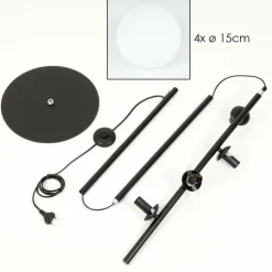Remaisnil Lampadaire Blanc, 4 lumières