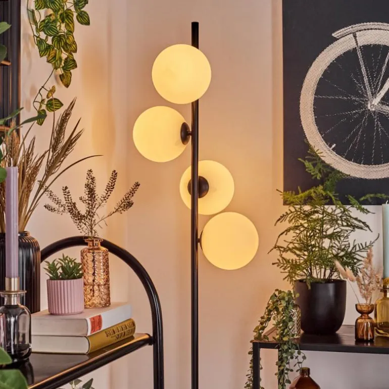 Remaisnil Lampadaire Blanc, 4 lumières