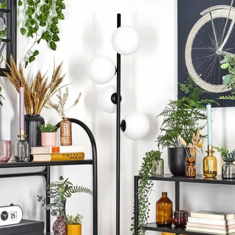 Remaisnil Lampadaire Blanc, 4 lumières