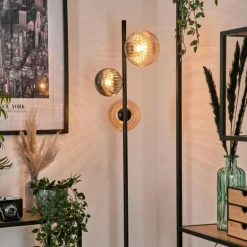 Remaisnil Lampadaire Noir, 3 lumières