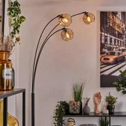 Ripoll Lampadaire Ambre, 3 lumières