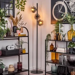 Ripoll Lampadaire Chrome, Clair, Fumé, 3 lumières