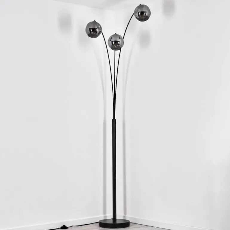 Ripoll Lampadaire Fumé, 3 lumières