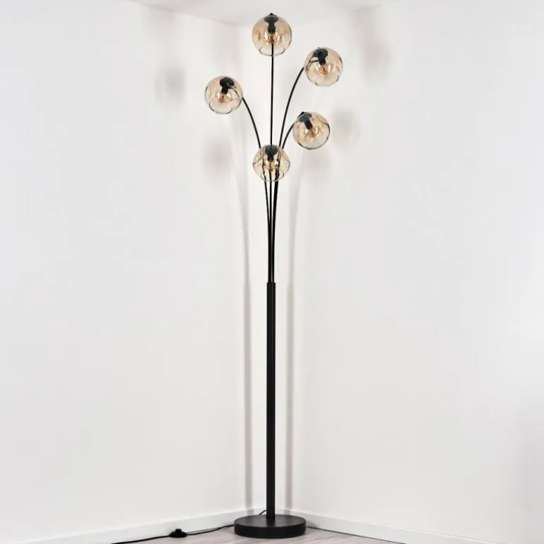 Ripoll Lampadaire Noir, 5 lumières