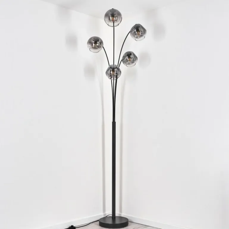 Ripoll Lampadaire Noir, 5 lumières