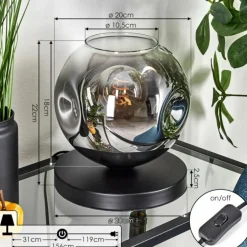 Ripoll Lampe à poser Chrome, Clair, 1 lumière