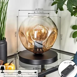 Ripoll Lampe à poser Noir, 1 lumière
