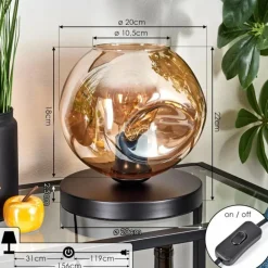 Ripoll Lampe à poser Noir, 1 lumière