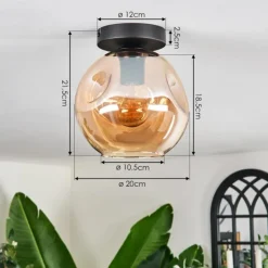 Ripoll Plafonnier Ambre, 1 lumière