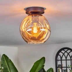 Ripoll Plafonnier Ambre, 1 lumière