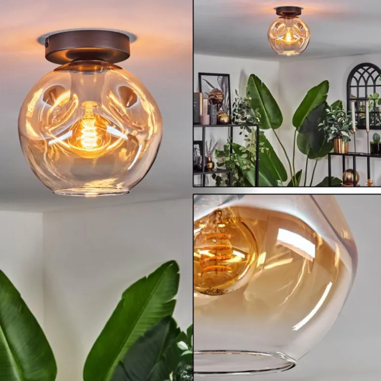 Ripoll Plafonnier Ambre, Clair, 1 lumière