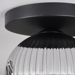 Ripoll Plafonnier, Boule lumineuse Chrome, Clair, Fumé, 1 lumière