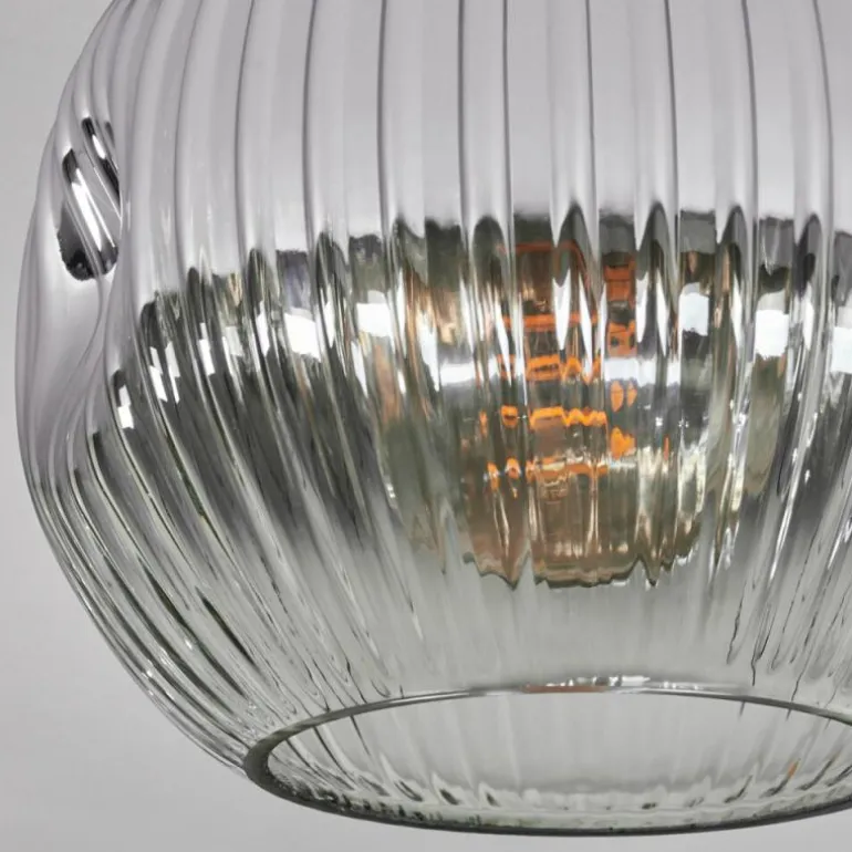 Ripoll Plafonnier, Boule lumineuse Chrome, Clair, Fumé, 1 lumière