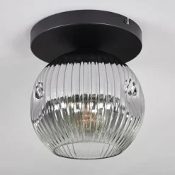 Ripoll Plafonnier, Boule lumineuse Clair, Fumé, 1 lumière