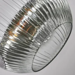 Ripoll Plafonnier, Boule lumineuse Chrome, Clair, Fumé, 1 lumière