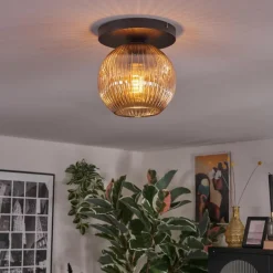 Ripoll Plafonnier, Boule lumineuse Ambre, 1 lumière