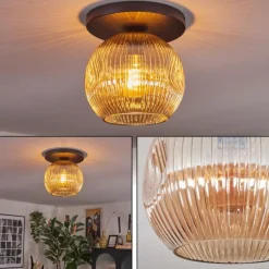 Ripoll Plafonnier, Boule lumineuse Ambre, 1 lumière