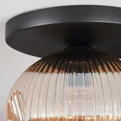 Ripoll Plafonnier, Boule lumineuse Ambre, 1 lumière