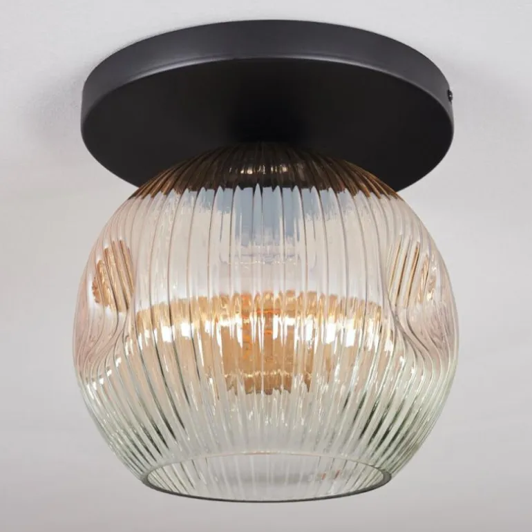Ripoll Plafonnier, Boule lumineuse Ambre, Clair, 1 lumière