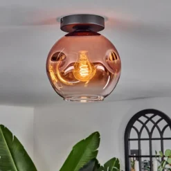 Ripoll Plafonnier Clair, Cuivré, 1 lumière