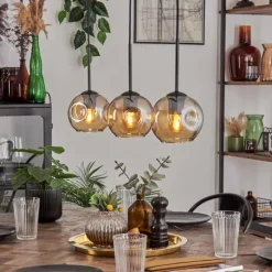 Ripoll Suspension Ambre, 3 lumières