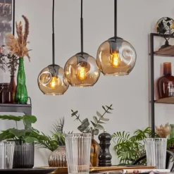 Ripoll Suspension Ambre, 3 lumières