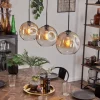Ripoll Suspension Ambre, Clair, 3 lumières