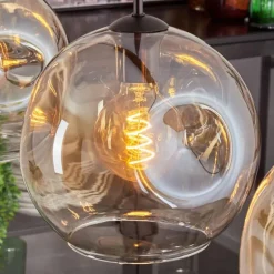 Ripoll Suspension Ambre, Clair, 3 lumières