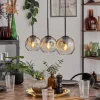 Ripoll Suspension Ambre, Clair, 3 lumières