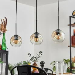 Ripoll Suspension Ambre, Clair, 3 lumières